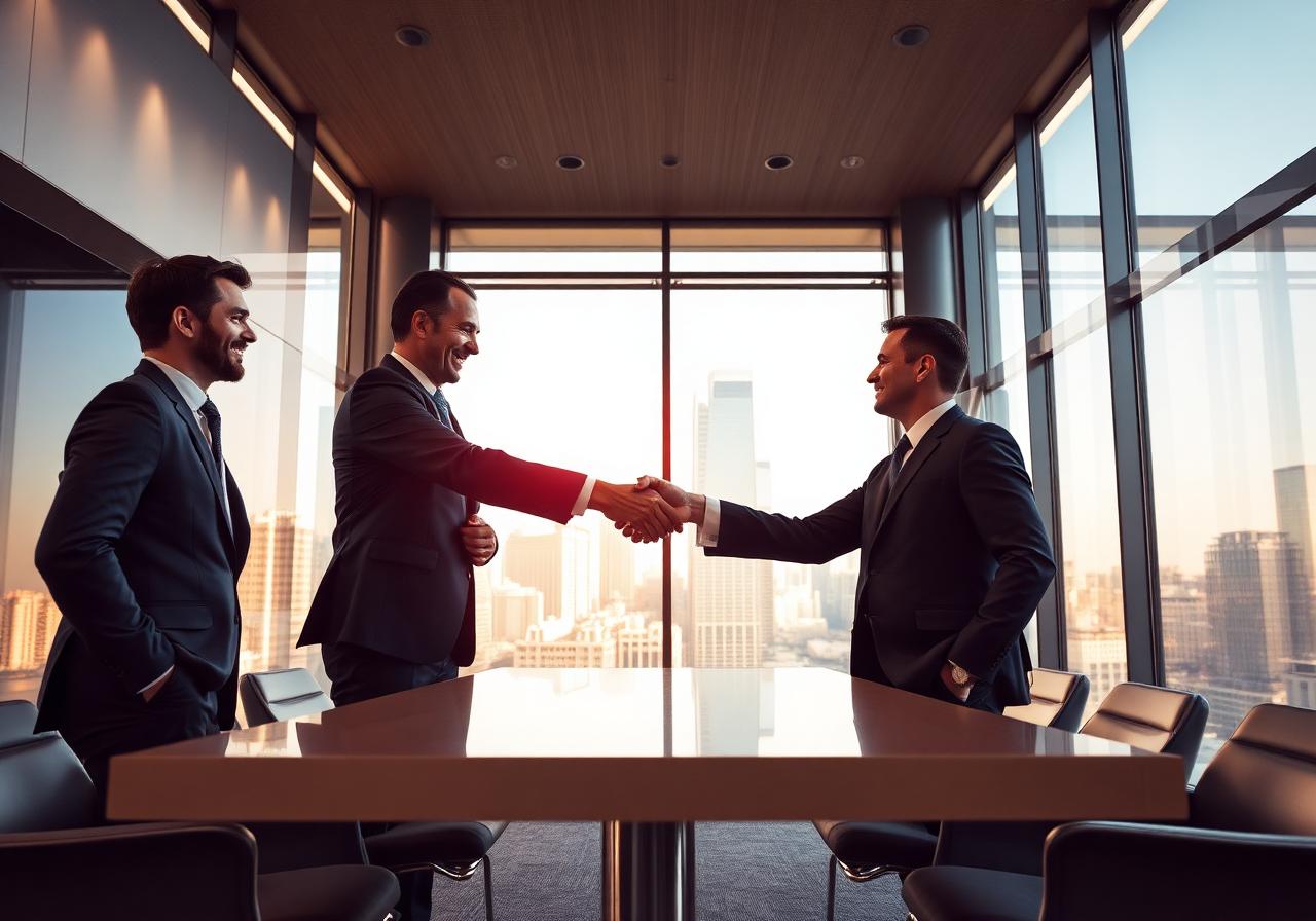 Executivos negociando